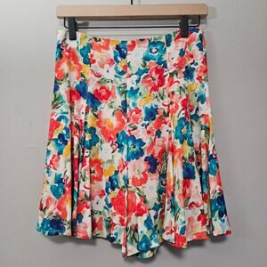 Express Womens 5/6 Floral Culotte Shorts Vintage Cottagecore